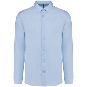 Kariban K595 - Heren overhemd Oxford lange mouwen Blauw Oxford