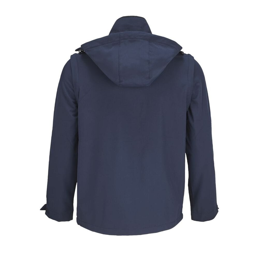 Little Donkey Andy Softshelljas voor heren, waterdicht, ademend, fleece, warme overgangsjas, outdoorjas met afneembare capuchon, Blauwgrijs gemêleerd, M