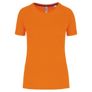 PROACT PA4013 - Gerecycled damessport-T-shirt met ronde hals Fluorescerend oranje