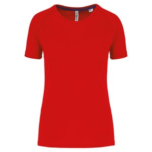 PROACT PA4013 - Gerecycled damessport-T-shirt met ronde hals Rood
