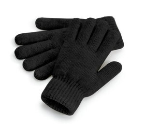 BEECHFIELD BF387 - COSY RIBBED CUFF GLOVES Zwart gemêleerd