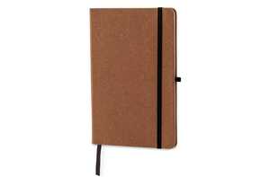 TopEarth LT92522 - Hardcover notebook recycled leer A5 Lichtbruin