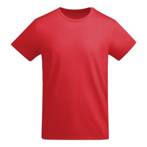Roly CA6698 - BREDA Tubulair T-shirt met korte mouwen van biologisch katoen met OCS-certificaat Rood
