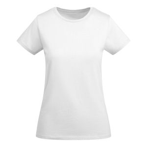 Roly CA6699 - BREDA WOMAN Nauwsluitend T-shirt met korte mouwen voor dames van OBS-gecertificeerd biologisch katoen