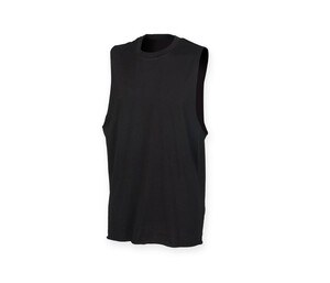 SF Men SF232 - MEN’S HIGH NECK SLASH ARMHOLE VEST Zwart