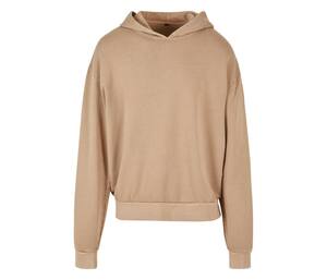 BUILD YOUR BRAND BY191 - ACID WASHED OVERSIZE HOODY Beige