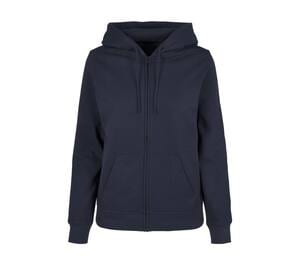 BUILD YOUR BRAND BYB009 - LADIES BASIC ZIP HOODY Marine