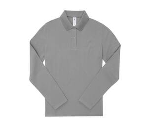 B&C BCW462 - Ladies' long sleeve poloshirt Sportgrijs