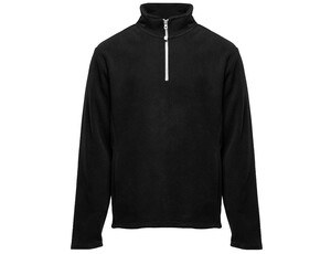 BLACK&MATCH BM505 - 1/4 zip fleece jacket Zwart/Whi
