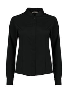 Bargear KK740 - Women's Tailored Fit Mandarin Collar Shirt Zwart