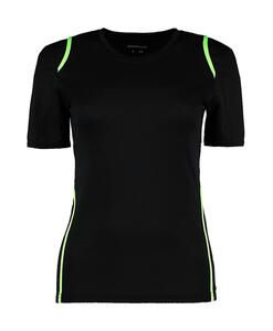 Gamegear KK966 - Regular Fit Cooltex® Contrast T-shirt voor dames Zwart/Fluorescerend lime