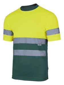 Velilla 305506 - HV TWO-TONE T-SHIRT GROEN/HIVIS GEEL