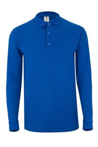 Mukua MK242CV - LONG SLEEVE POLO 210 Koningsblauw