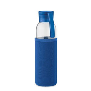 GiftRetail MO2089 - EBOR Gerecyclede glazen fles 500 ml Koningsblauw