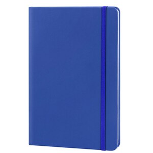 EgotierPro 30083 - A5 Notitieboek met PU Omslag en Elastiek LUXE Marineblauw