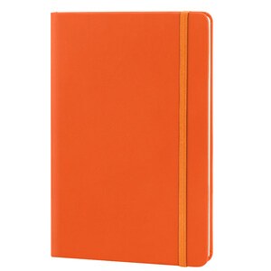 EgotierPro 30083 - A5 Notitieboek met PU Omslag en Elastiek LUXE Oranje