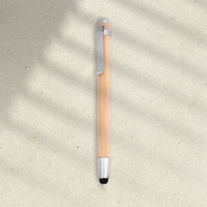 EgotierPro 33517 - Bamboe en metalen pen met pointer BAMBOO Uniek
