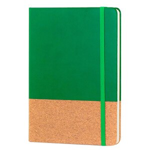 EgotierPro 38552 - A5 Notitieboek PU & Kurk Cover, Elastiek BOUND