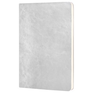 EgotierPro 39510 - Notebook met Flexibele PU Kaft - 96 Crèmekleurige Gelijnde Bladen CORPORATE Wit