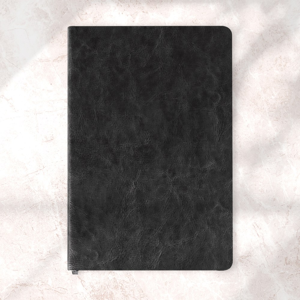 EgotierPro 39510 - Notebook met Flexibele PU Kaft - 96 Crèmekleurige Gelijnde Bladen CORPORATE