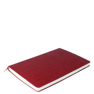 EgotierPro 39510 - Notebook met Flexibele PU Kaft - 96 Crèmekleurige Gelijnde Bladen CORPORATE Rood
