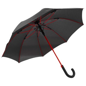 EgotierPro 39513 - Windproof Paraplu 105 cm Automatisch, glasvezel BREEZE Rood