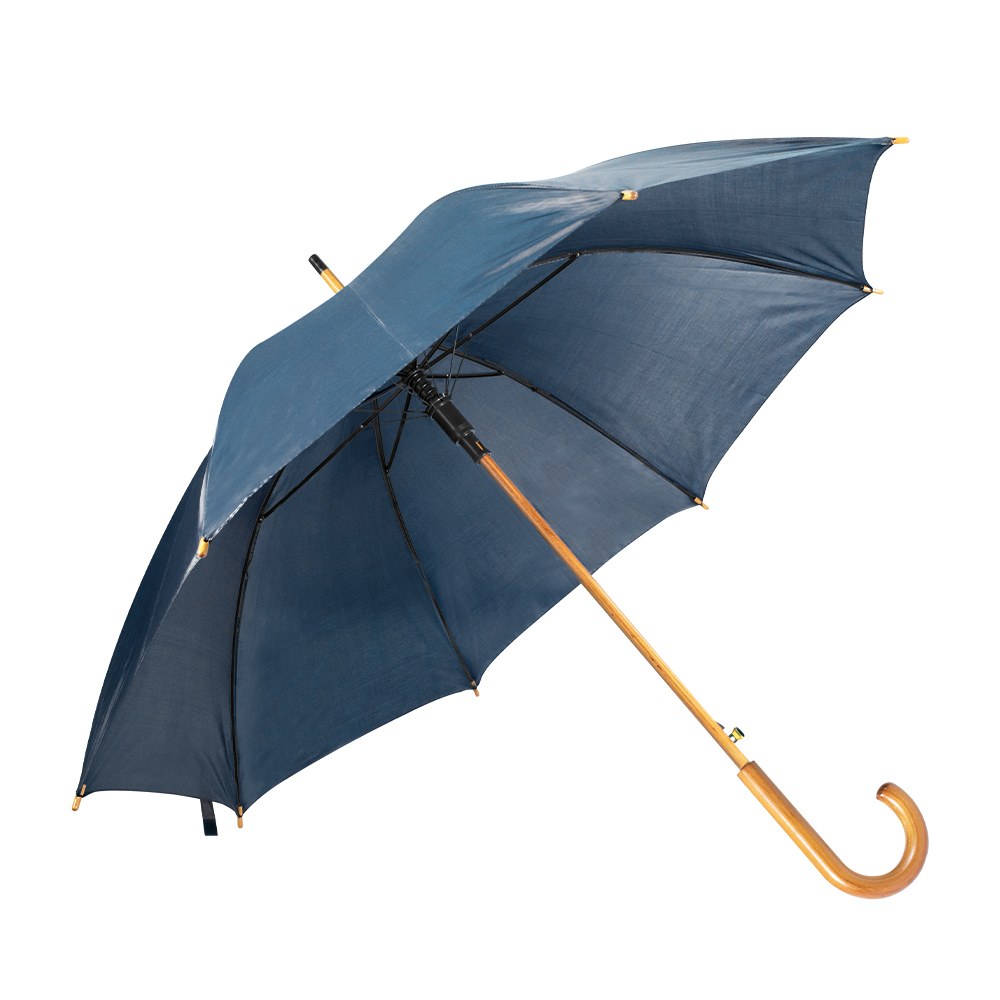EgotierPro 39529 - Automatische Paraplu 190T Polyester, Houten Handvat CLOUDY