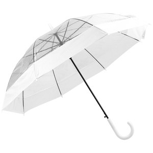 EgotierPro 39534 - Automatische Paraplu 98 cm POE Polyester MIST Wit