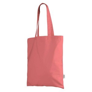 EgotierPro 52043 - Biologisch Katoenen Tas met Lange Handvatten COLORS Roze