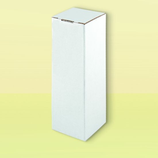 EgotierPro 52094 - Zelfassemblerende Witte Kartonnen Flessendoos BOTTLE