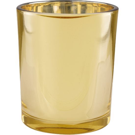 EgotierPro 52523 - Gouden Glazen Kaars met Bergamot Aroma 85gr LOMBOK