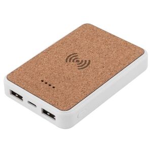 EgotierPro 53551 - Duurzame Powerbank 5000mAh - Draadloos, Dubbele USB AURA