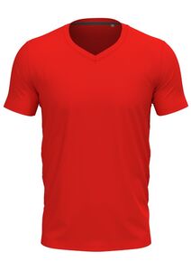 Stedman STE9610 - V-hals T-shirt voor mannen Clive Scharlaken rood