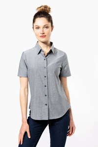 Kariban K536 - DAMES OXFORD BLOUSE KORTE MOUWEN