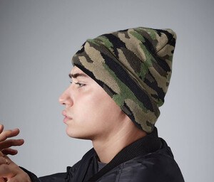 Beechfield BF419 - Beanie With Camouflage Lapel