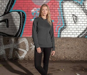 Build Your Brand BY025 - Dames lichtgewicht sweater met ronde hals