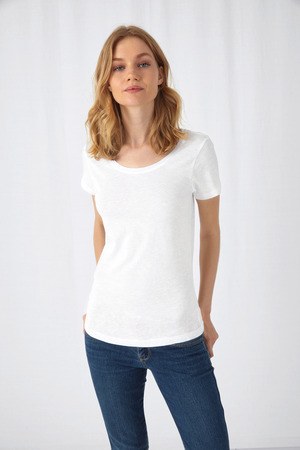 B&C CGTW047 - SLUB Organic Cotton Inspire T-shirt / Vrouw