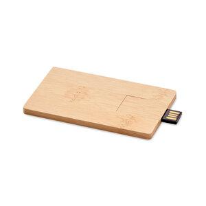 GiftRetail MO1203 - CREDITCARD PLUS Bamboe USB stick 16GB