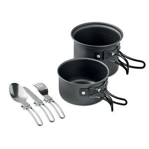 GiftRetail MO6337 - POTTY SET Set met 2 kampeerpannen en kamp