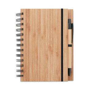 GiftRetail MO9435 - BAMBLOC A5 bamboe notitieboek