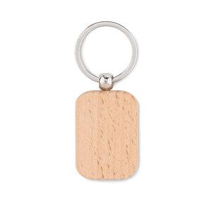 GiftRetail MO9774 - POTY WOOD Houten sleutelhanger rechthoek