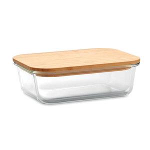 GiftRetail MO9962 - TUNDRA LUNCHBOX Lunchbox glas bamboe deksel9000
