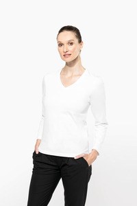 Kariban Premium PK307 - Supima® dames-T-shirt V-hals lange mouwen