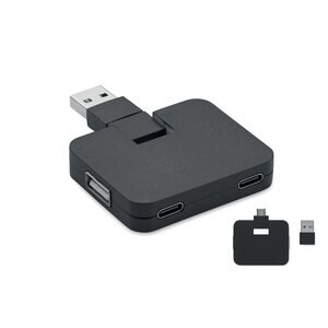 GiftRetail MO2254 - SQUARE-C 4-poorts USB-hub