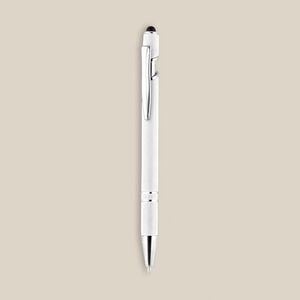 EgotierPro 37513 - Aluminium Pen met Rubber Afwerking en Touchscreen Pointer EVEN