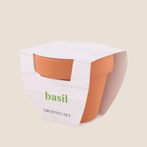 EgotierPro 50549 - Terracotta Pot 5 cm met Basilicumzaadjes BASIL